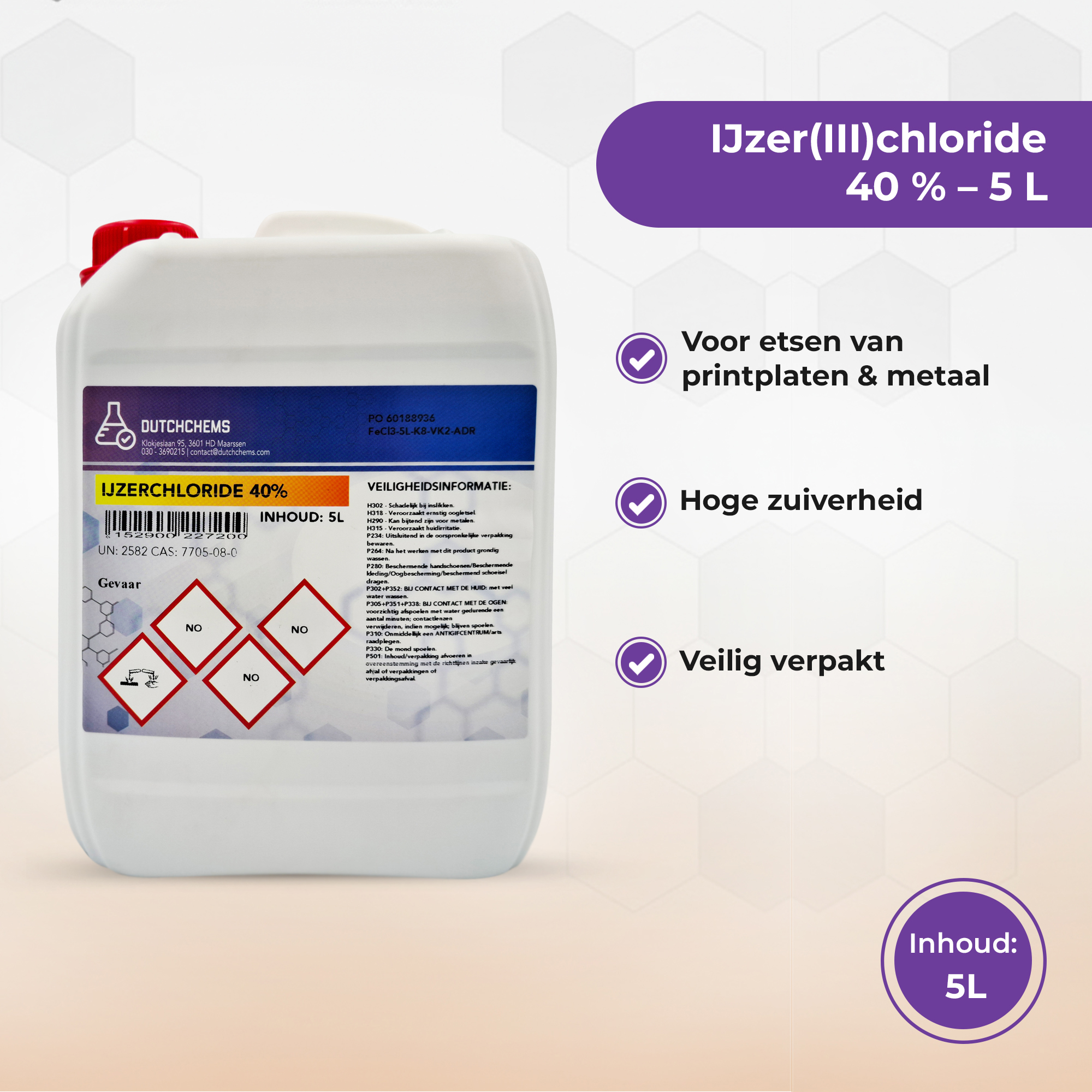 Eisenchlorid 40 Prozent 5 Liter mit Haupteigenschaften