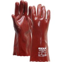 Rote chemikalienbeständige PVC-Handschuhe in verschiedenen Längen – Bild 3