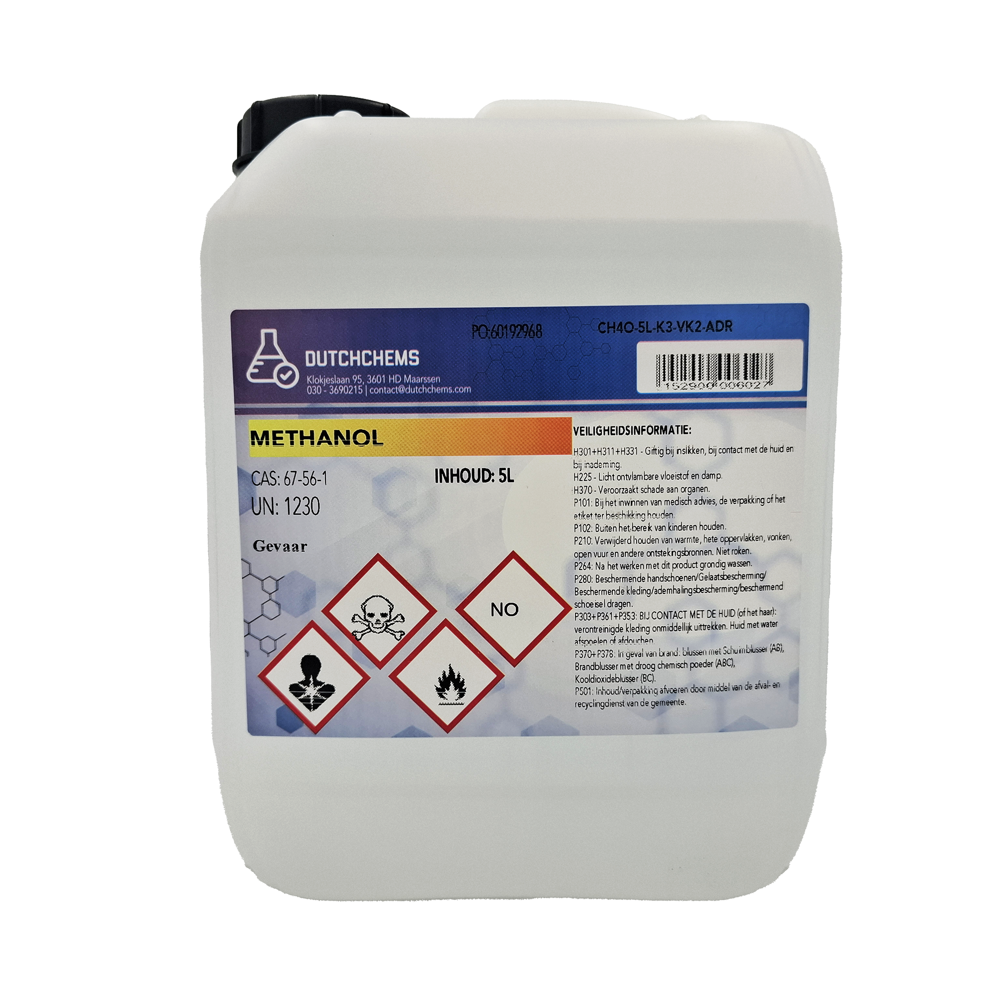 Jerrycan mit 5 Litern Methanol