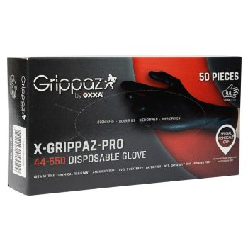 X-Grippaz Pro 44-550 - Premium Nitril-Einweghandschuhe - puderfrei - 50 Stück - Größen S, M, L, XL, XXL, 3XL