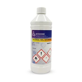 Fles DutchChems Alcohol 70% gedenatureerd – 1 liter.