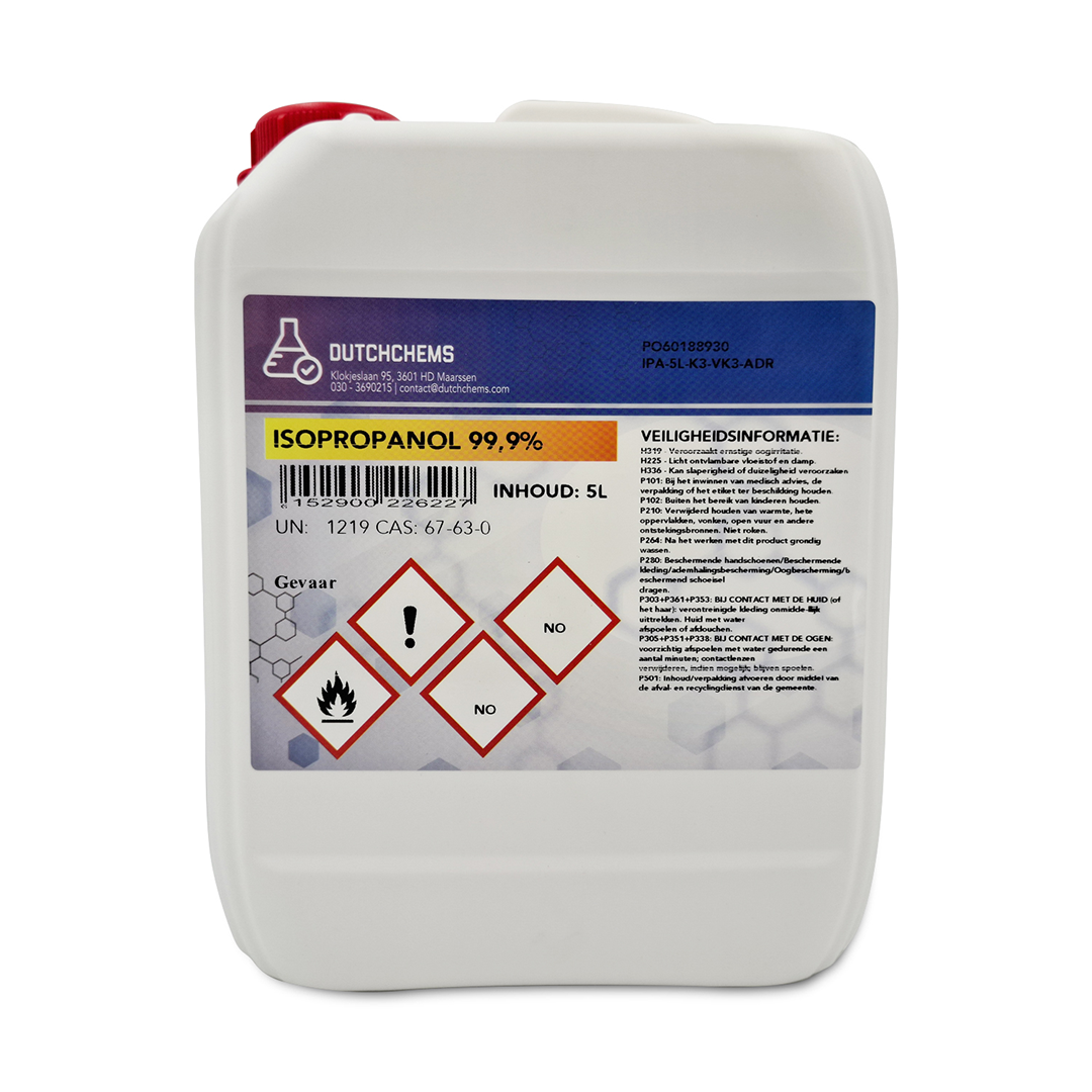 Weißer 5-Liter-Kanister Isopropanol 99,9% von DutchChems