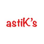 Astiks pharmazeutisches Markenlogo, leuchtend roter Text auf weißem Hintergrund.