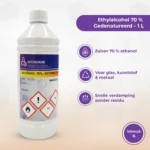 DutchChems Alkohol 70 % Infografik mit Produktvorteilen.