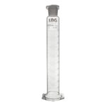 1000 ml klarer, graduierter Messzylinder für präzise Labormessungen und chemische Anwendungen.