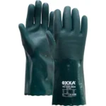 Grüne PVC-Handschuhe mit Unterarmschutz: Flexibel und chemikalienbeständig – OXXA PVC-Chem-Green 20-435
