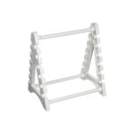 Weißer Tablettenzerkleinerer aus Kunststoff mit ergonomischem Design zum einfachen Zerkleinern von Medikamenten.
