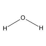 Molekulare Struktur von Wasser H2O