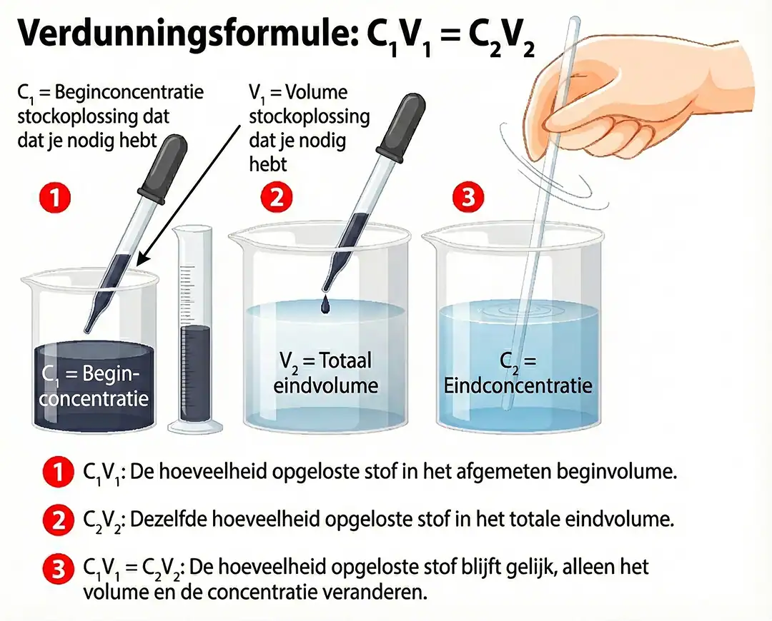 Anleitung zum Verdünnen der Lösung