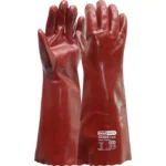 Rote PVC-Handschuhe: Ölbeständige und schützende Arbeitshandschuhe in verschiedenen Längen – Bild 3