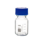Laborflasche mit Skala, GL45, Borosilikatglas 3.3
