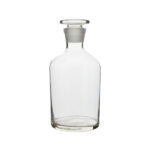 Klare Reagenzflasche mit engem Hals und Glasstopfen