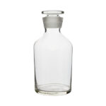 Klare Reagenzflasche mit weitem Hals und Glasstopfen